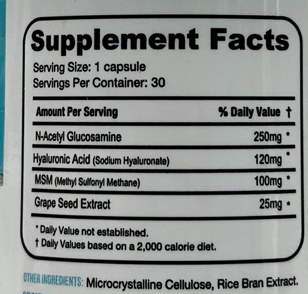 Hyaluronic Acid/30 capsules - Image 2