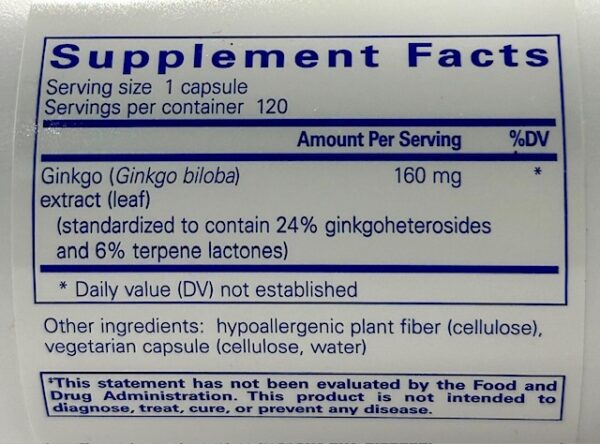Gingko 50/ 120 capsules - Image 2