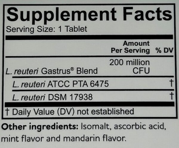 BioGaia Gasrus/ 30 chewable tablets - Image 2